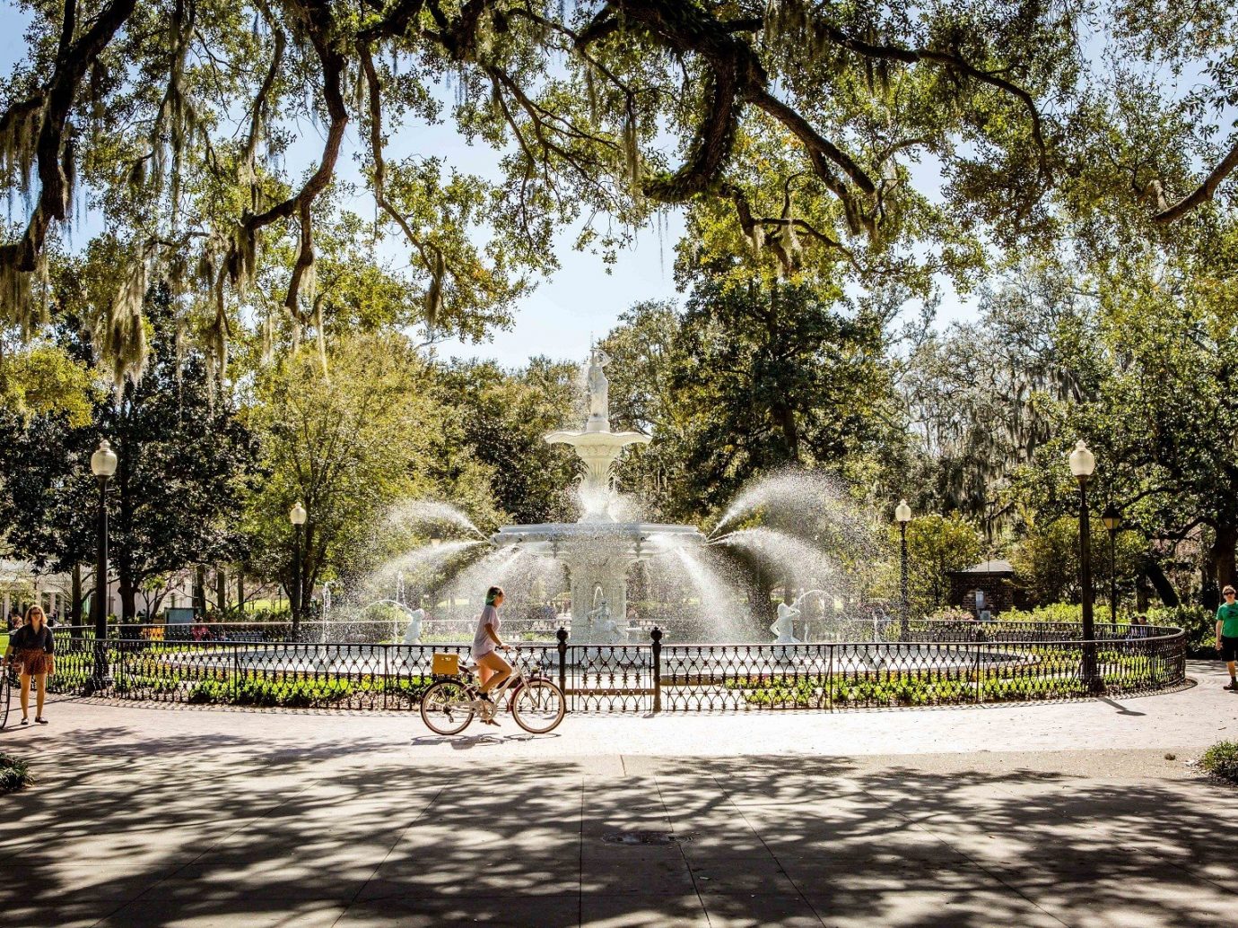 Fountain in a park at Savannah, GA