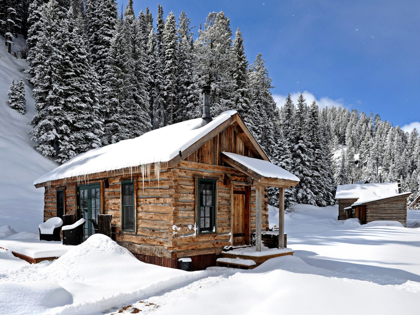 winter log cabin resorts