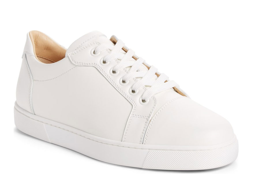 plain white leather tennis shoes