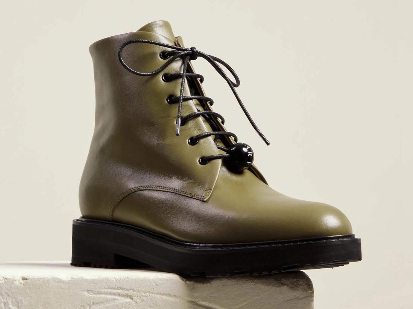 women's leather combat style boots